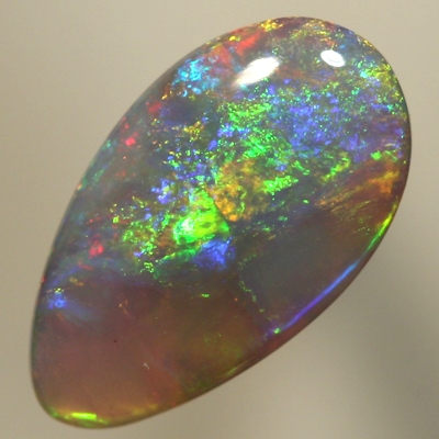 SOLID SEMI BLACK OPAL Colourful show of neon green to blues